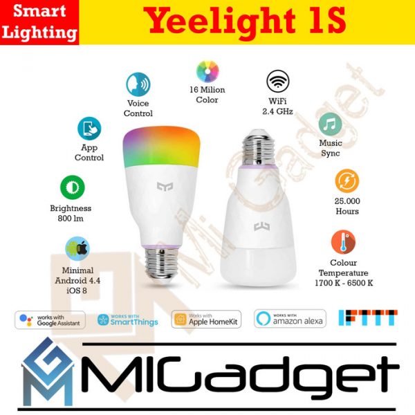Yeelight 1S Smart Bulb LED RGB – YLDP13YL – Mi Gadget Malang