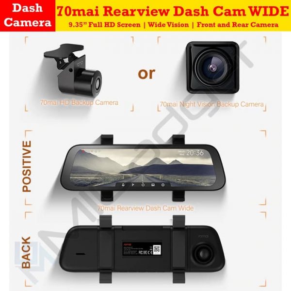 Xiaomi 70mai rearview dash cam wide midrive d07 обзор