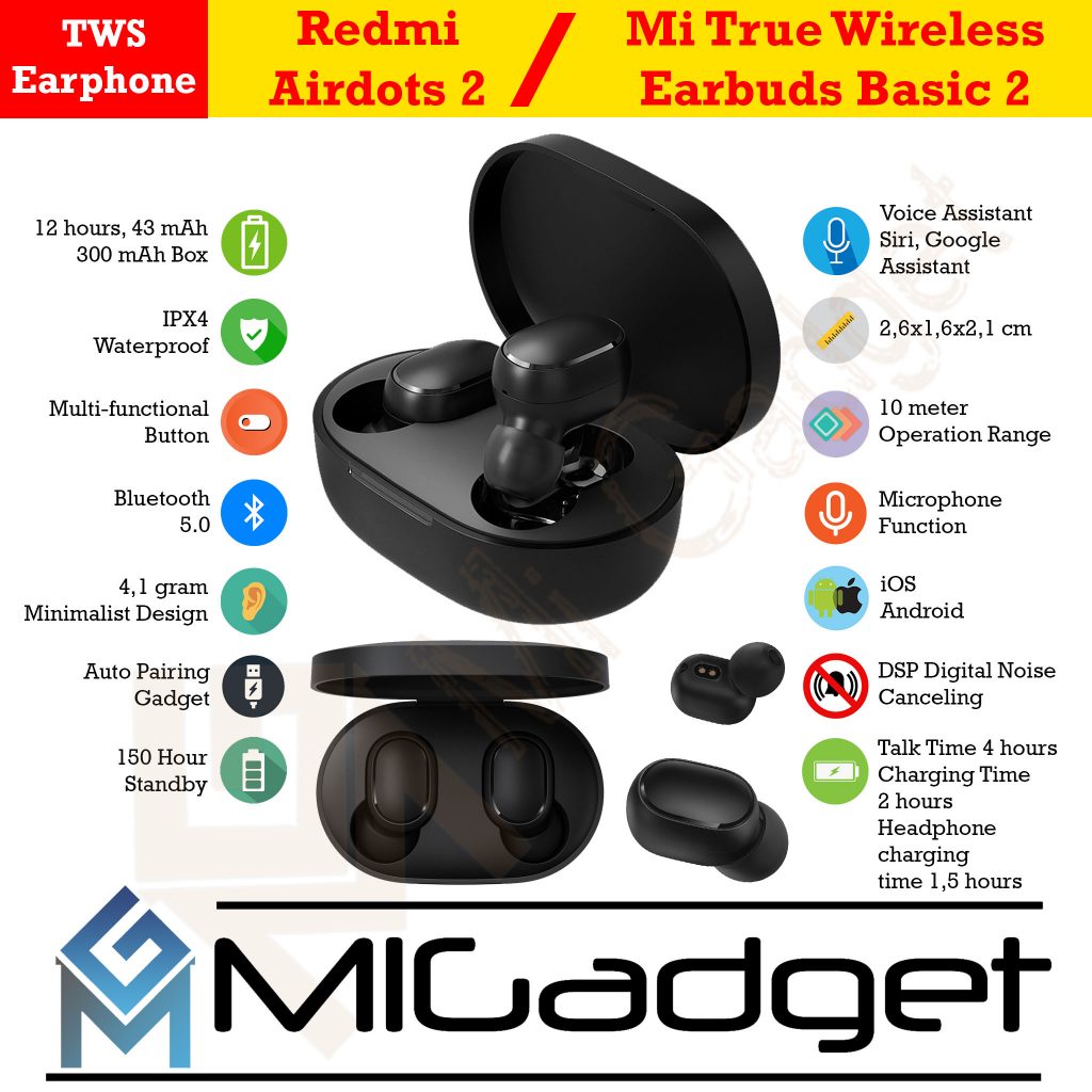 mi true wireless earbuds basic 2 vs redmi airdots 2