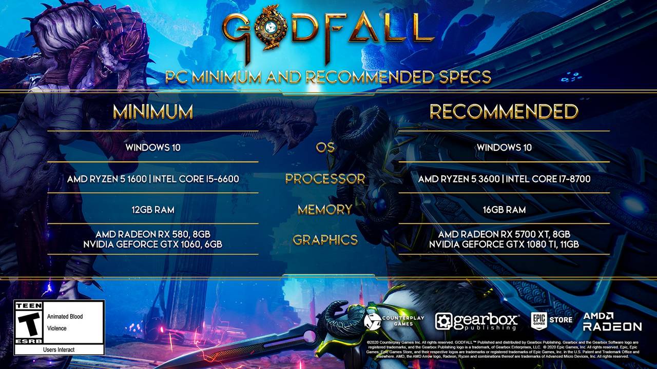 Spesifikasi PC untuk Main Godfall