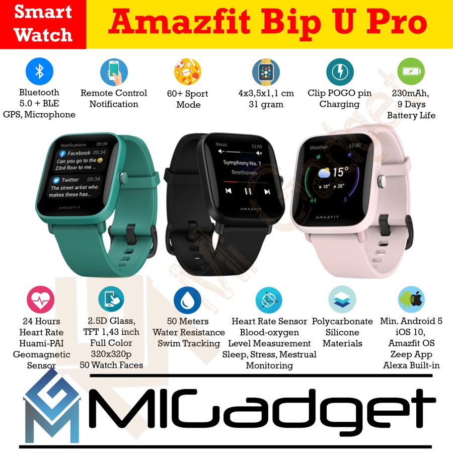 amazfit bip u blood pressure monitor