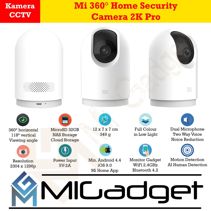  Kamera CCTV Mi 360° Home Security Camera 2K Pro – Mi Gadget Malang