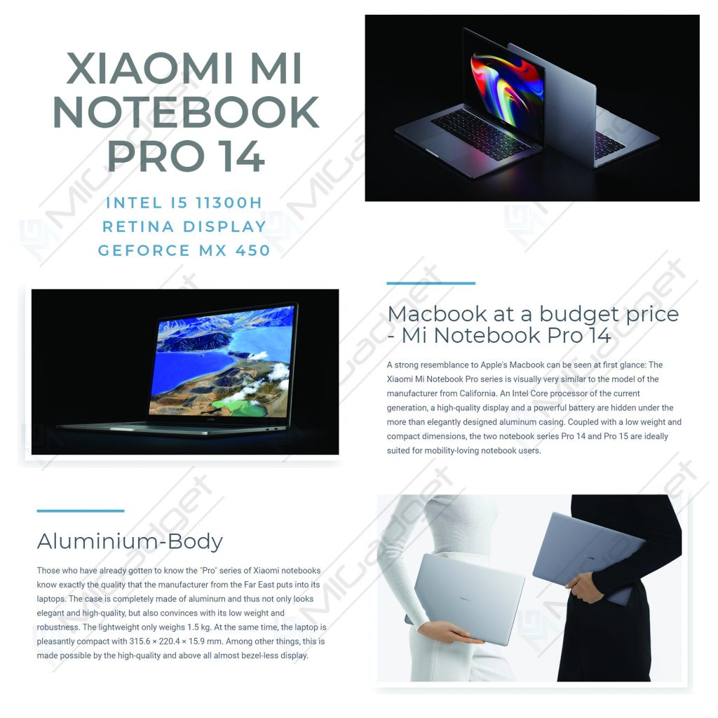 Xiaomi Mi Notebook Pro 14 OLED 2.5K i5-11300H 16G 512GB Super Retina ...