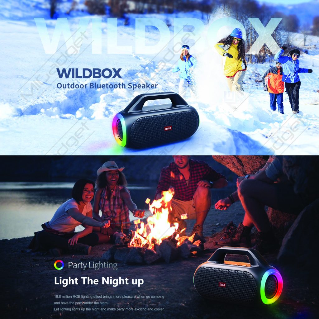 MiFA Wildbox Wild Box 60W Bluetooth Speaker Waterproof with Powerbank ...