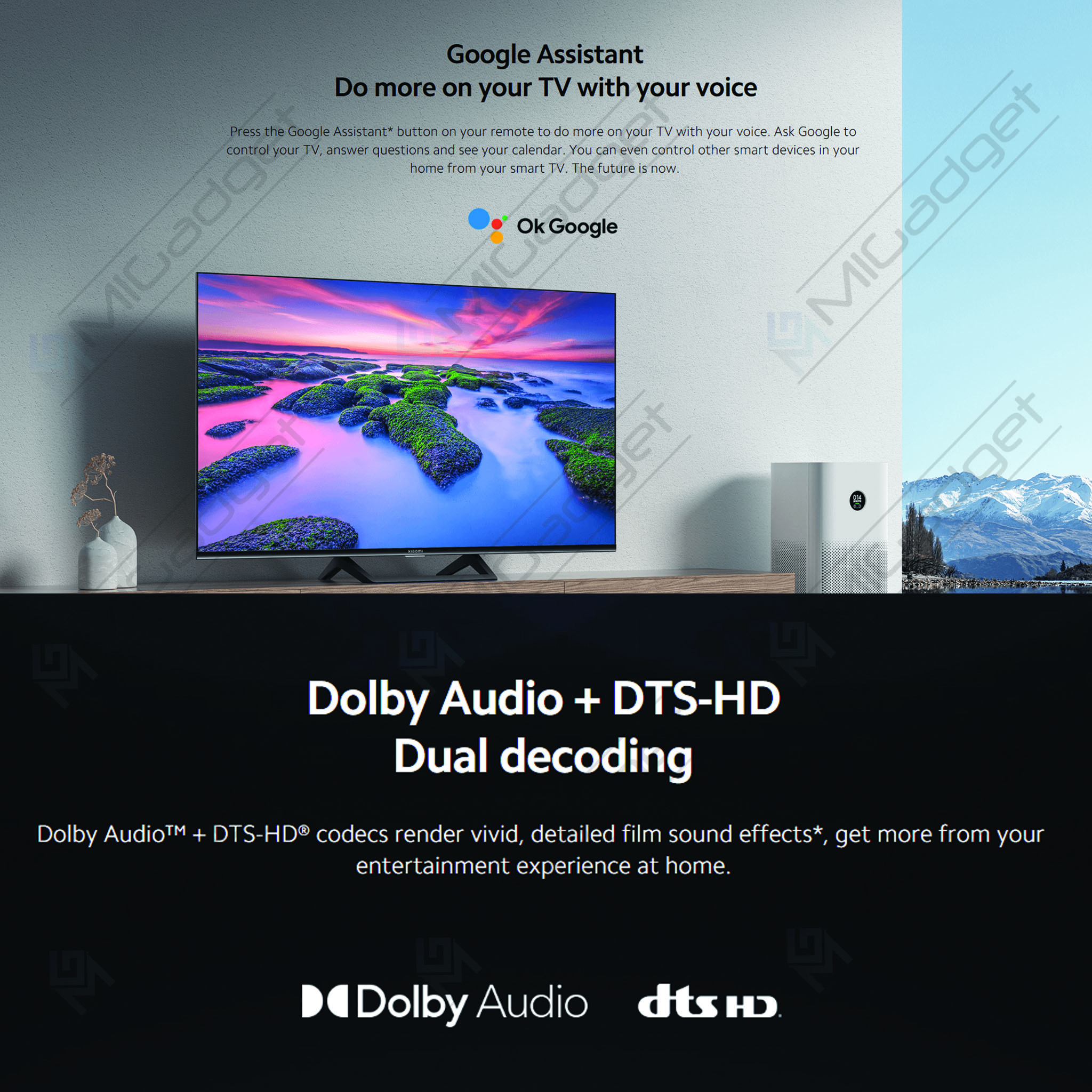 TV LED 80 cm (32) Xiaomi A2, HD, Android Smart TV con Dolby Video