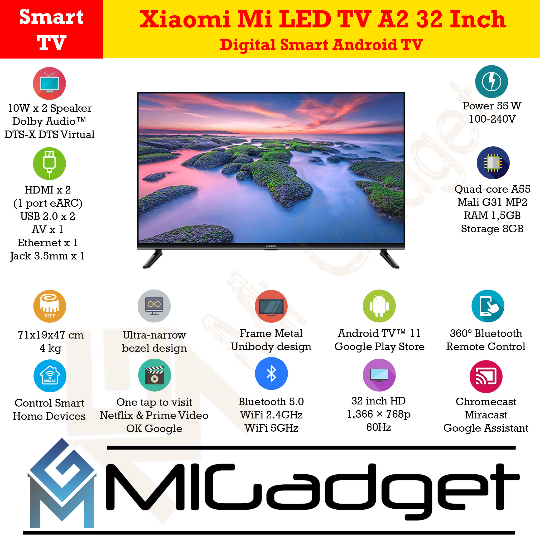 Xiaomi TV A2 32 LED HD by XIAOMI 