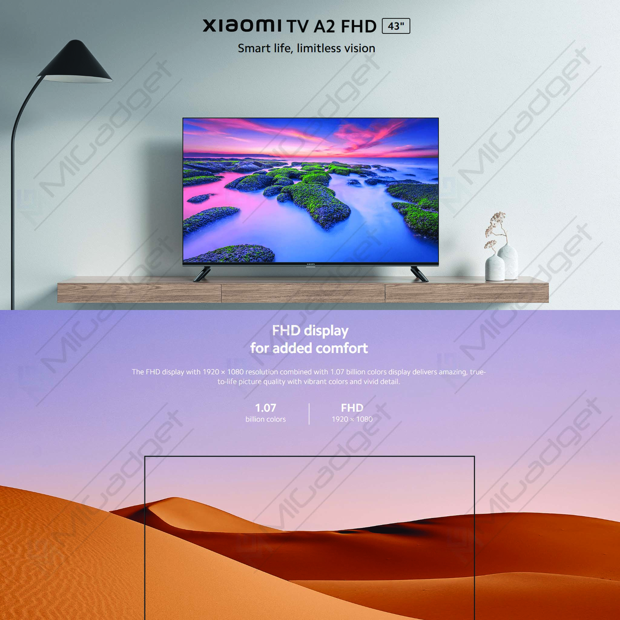 Buy TV Xiaomi Mi Led TV A2, 43 , 3840x2160, DVB-T2/C/S2, HDMI 3
