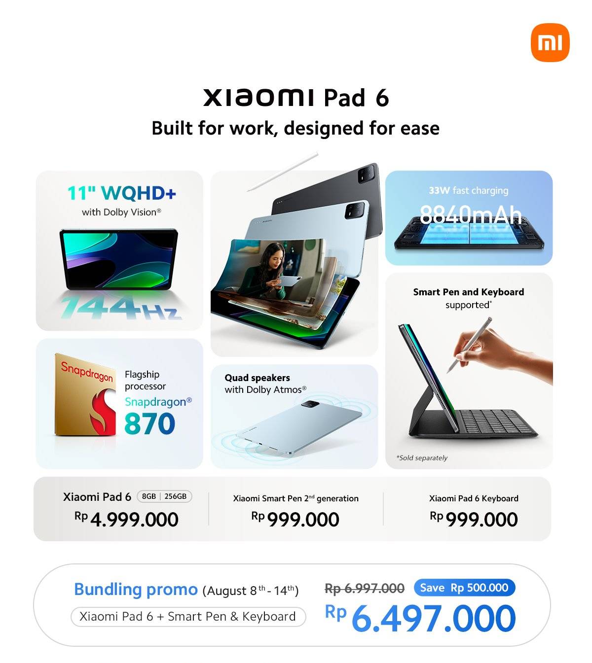 Harga Xiaomi Pad 6 Di Indonesia Resmi - Mi Gadget Malang