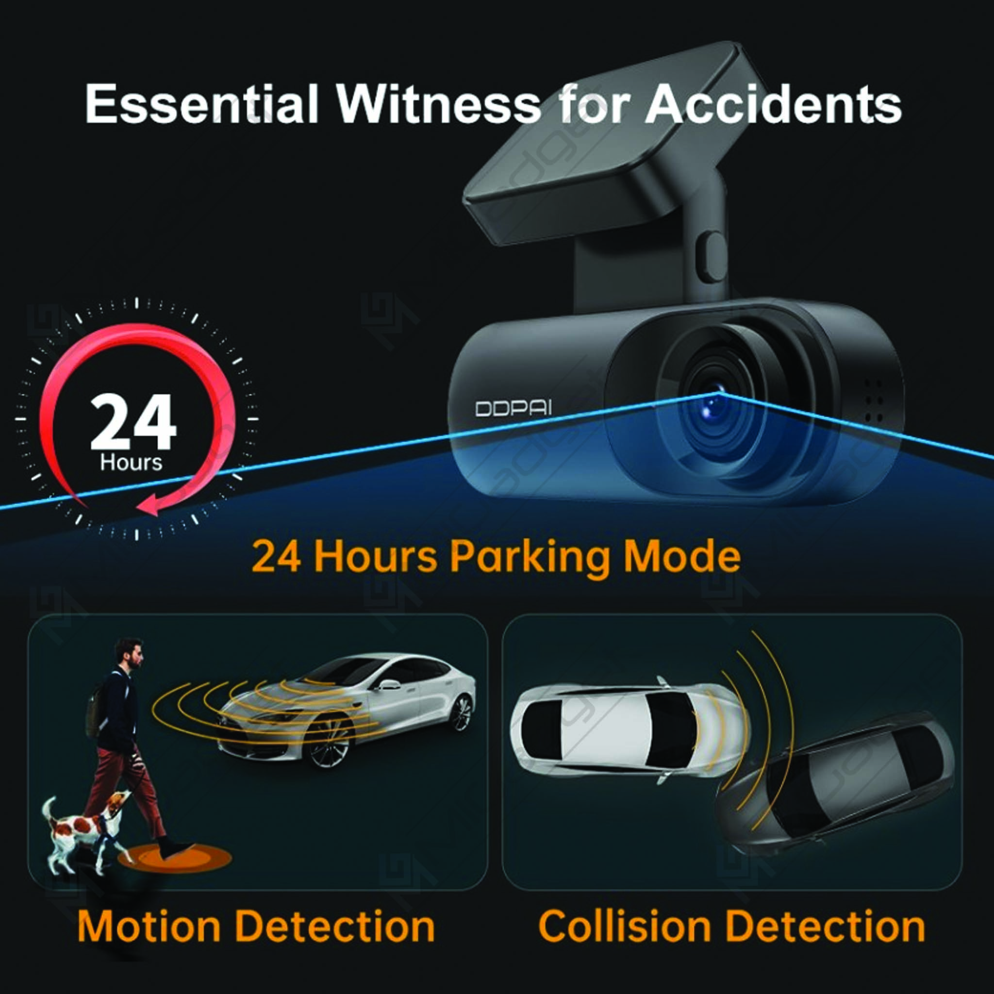 DDPAI Dash Cam Driving Recorder Car On-Dash Mounted Cameras with Super  Night Vision 1600P Wi-Fi G-Sensor WDR Loop Recording Motion Detection  Parking Monitor 
