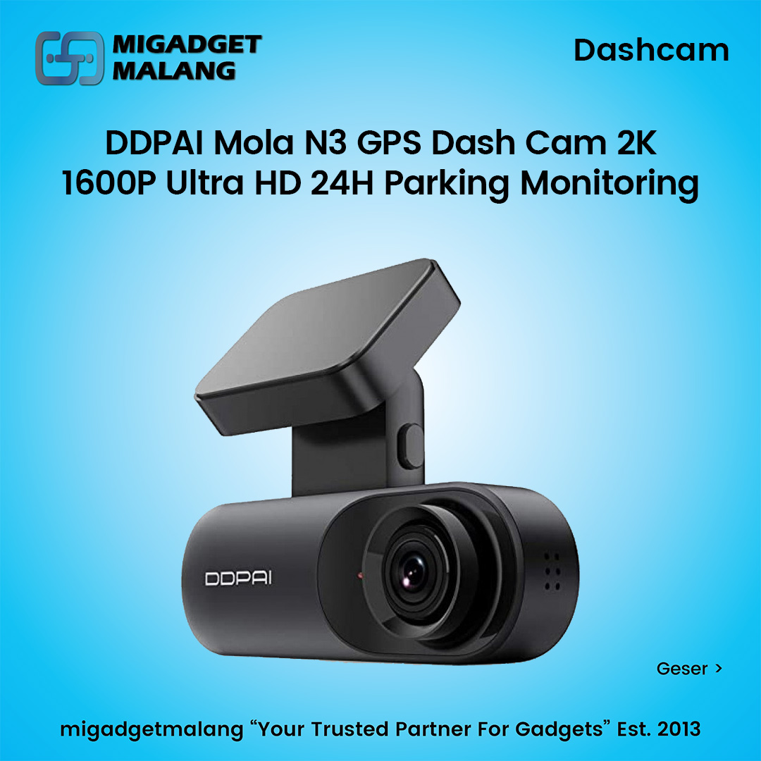 Global Version DDPAI Dash Cam mola N3 Driving Recorder Car On-Dash Mounted  Cameras with Super Night Vision 1600P Wi-Fi G-Sensor WDR Loop Recording  Motion Detection Parking Monitor with 64G TF Card 