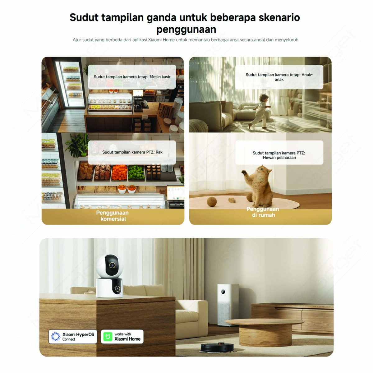 Xiaomi Smart Camera C500 Dual Kamera CCTV Dua Arah - Image 5