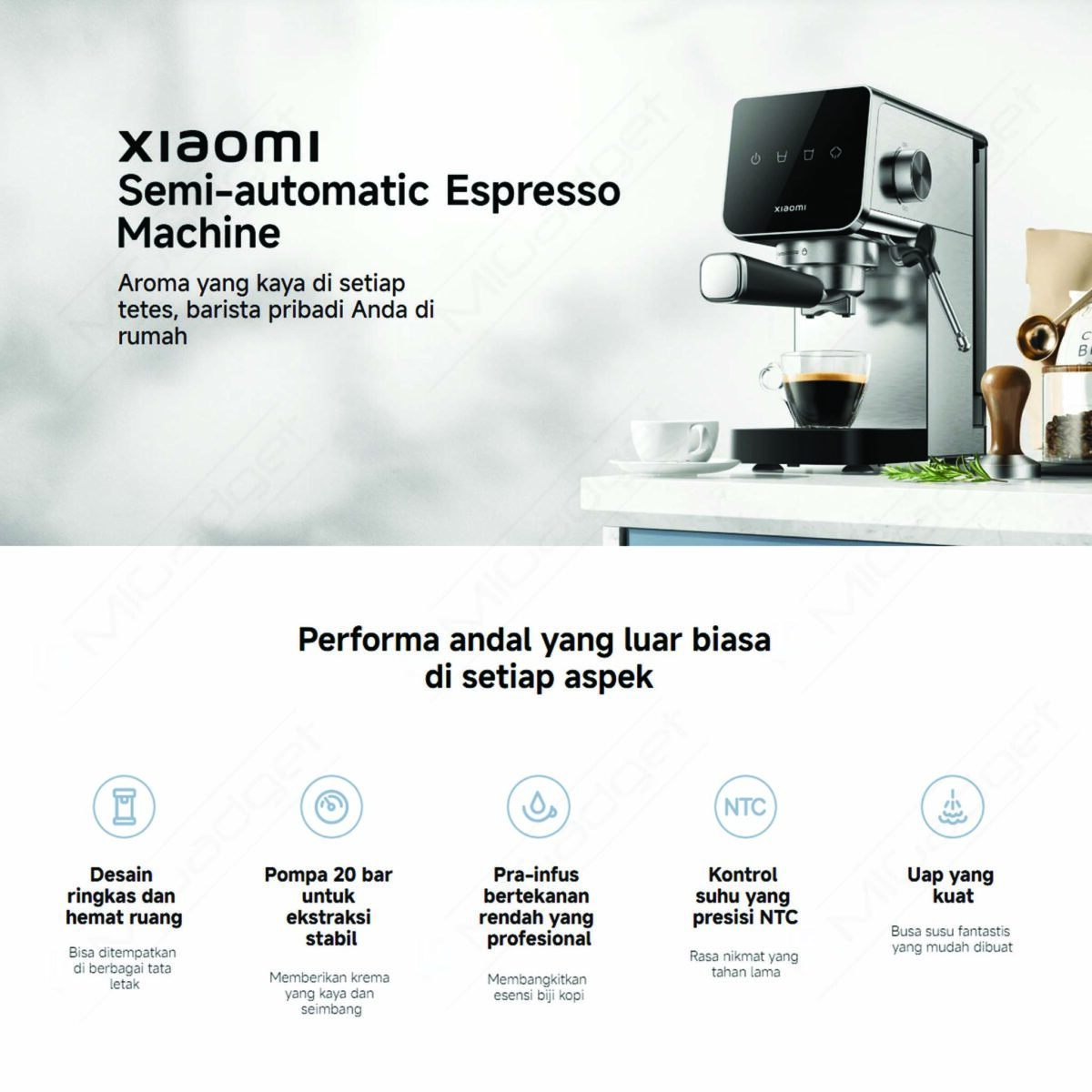 Xiaomi Semi Automatic Espresso Machine Mesin Kopi Espresso Semi Otomatis - Image 4