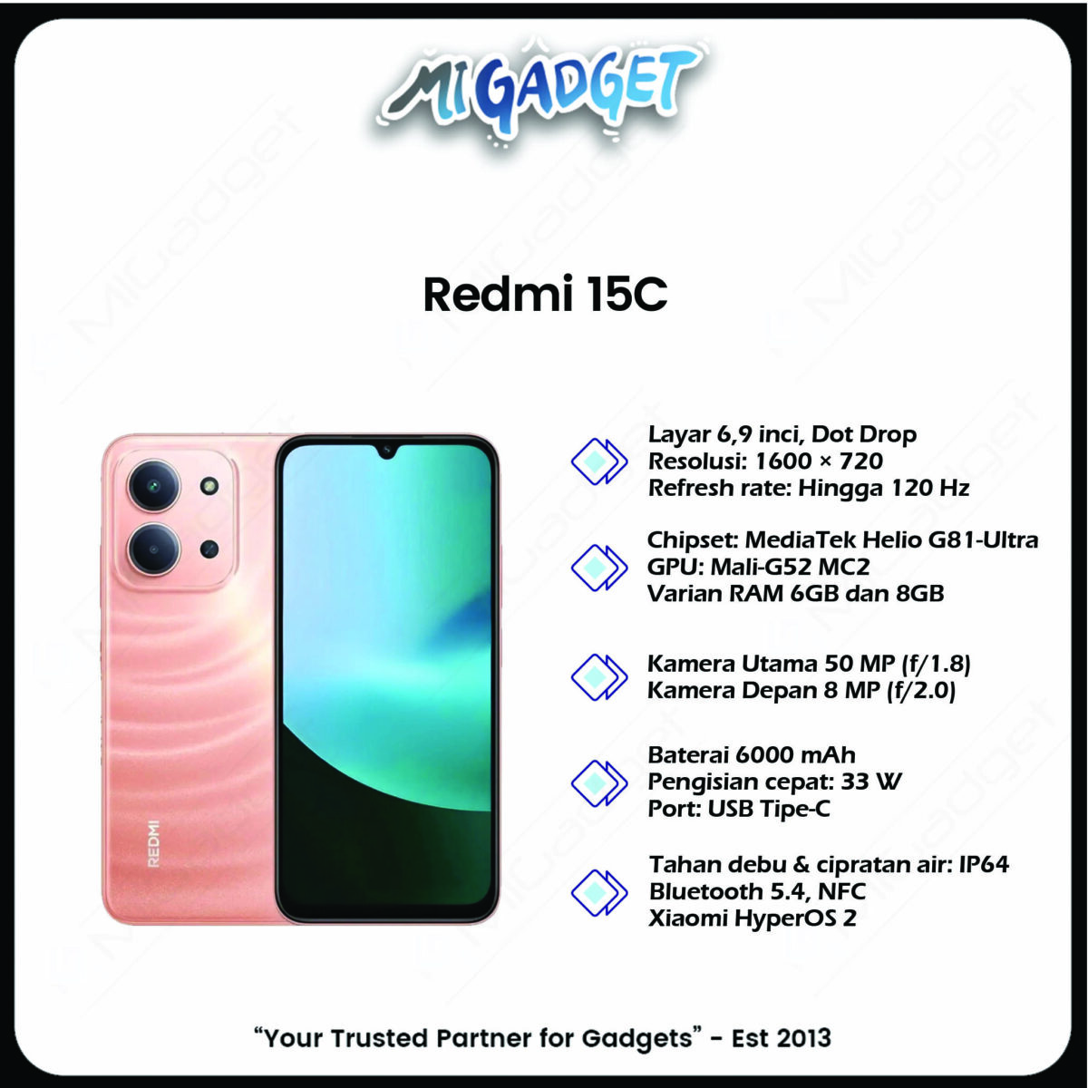 Redmi 15C 6/128 8/256 50MP 6000mAh 33W IP64 - Image 3