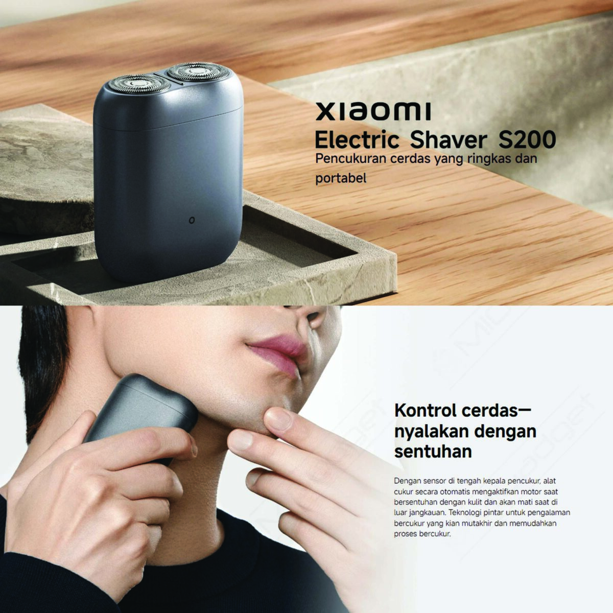 Xiaomi Electric Shaver S200 Alat Cukur Elektrik Pintar Portable Tahan Air IPX7 - Image 4