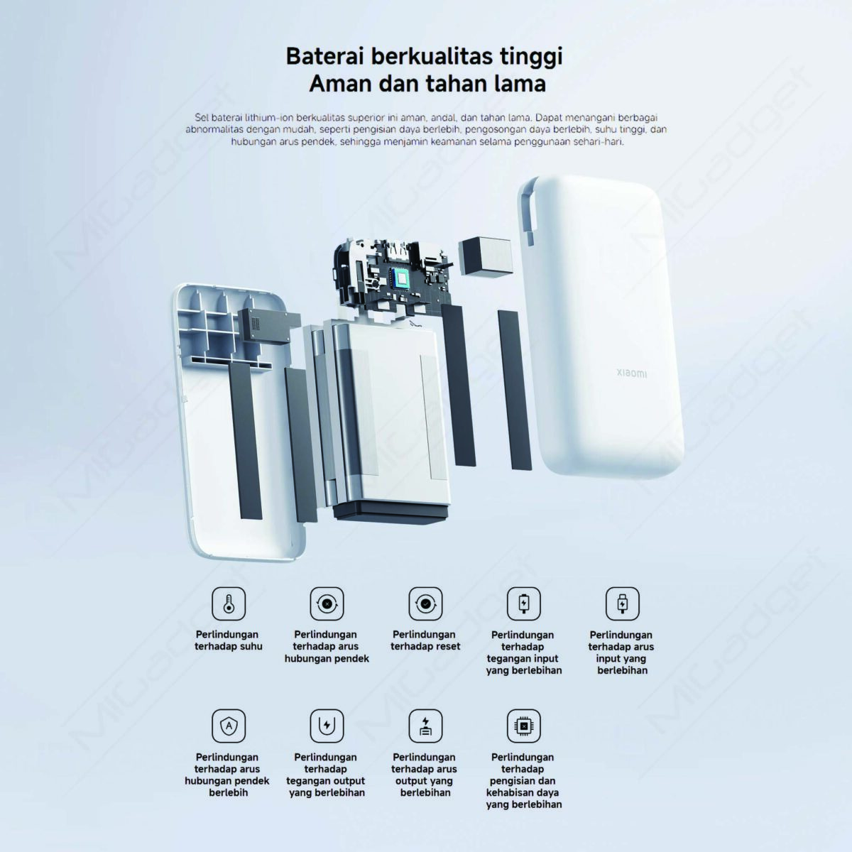 Xiaomi Power Bank 20000mAh Integrated Cable USB C Fast Charging 22.5W - Image 7