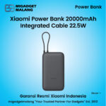 Xiaomi Power Bank 20000mAh Integrated Cable USB C Fast Charging 22.5W - Image 2