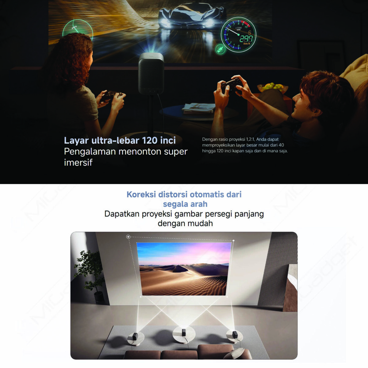 Xiaomi Smart Projector L1 Proyektor Mini Portabel Google TV Android TV Dolby Audio 200 Lumens Full HD 1080p - Image 5