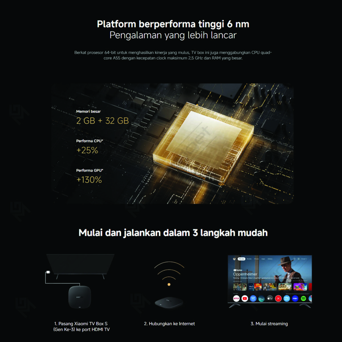Xiaomi TV Mi Box S 3rd Gen Streaming 4K UHD Android TV Google TV Dolby Vision Wi-Fi 6 - Image 5