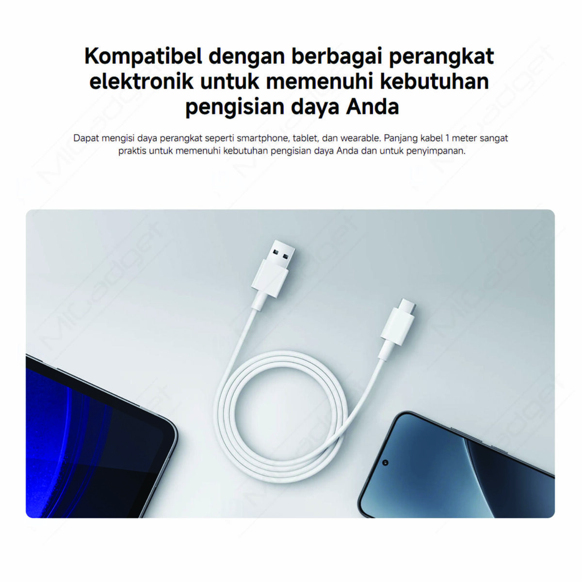 Xiaomi 3A USB-A to USB-C Cable 1m Kabel USB A to C 3A 100cm - Image 5