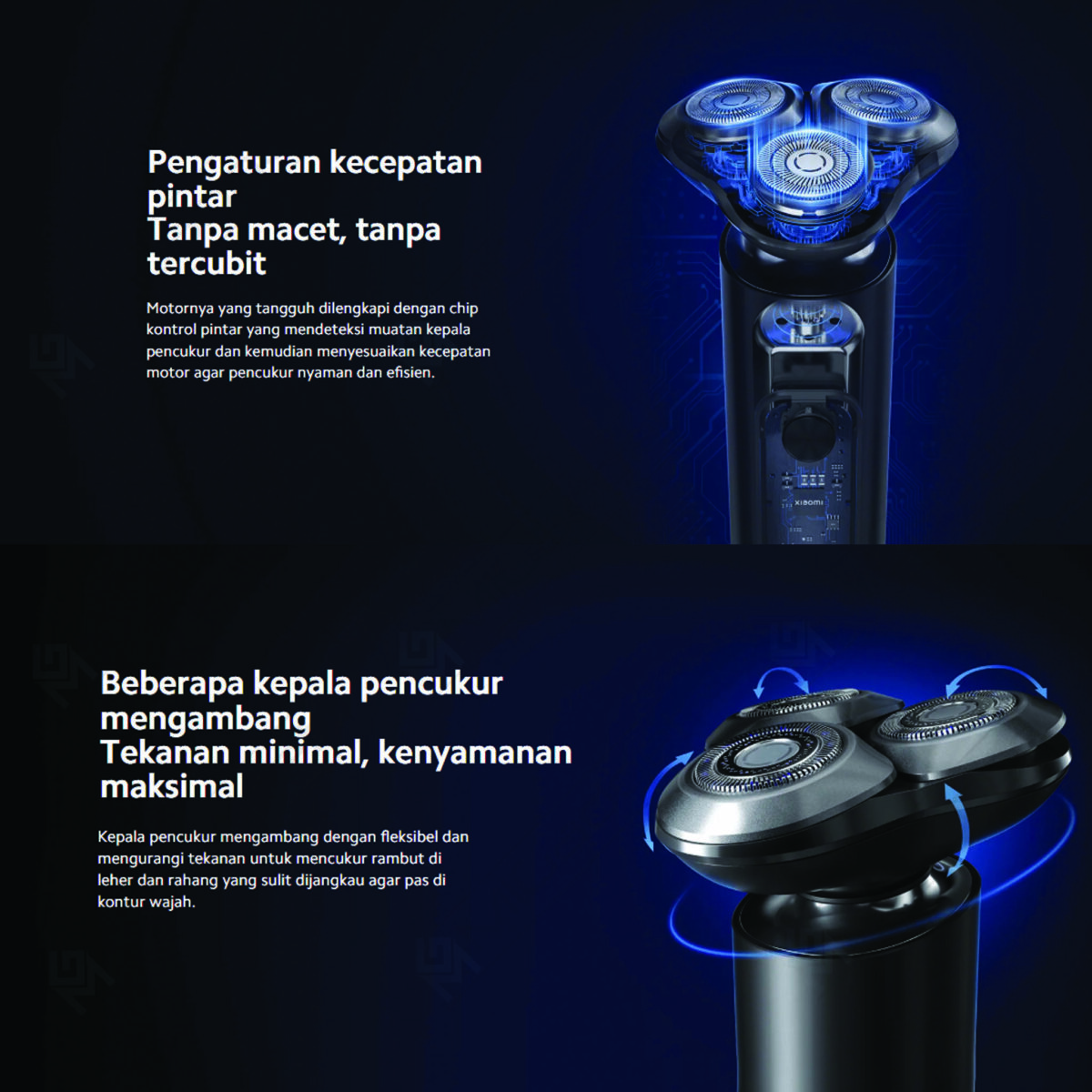 Xiaomi Electric Shaver S301 Alat Cukur Elektrik Pria Tahan Air IPX7 Type-C Baterai Awet - Image 5