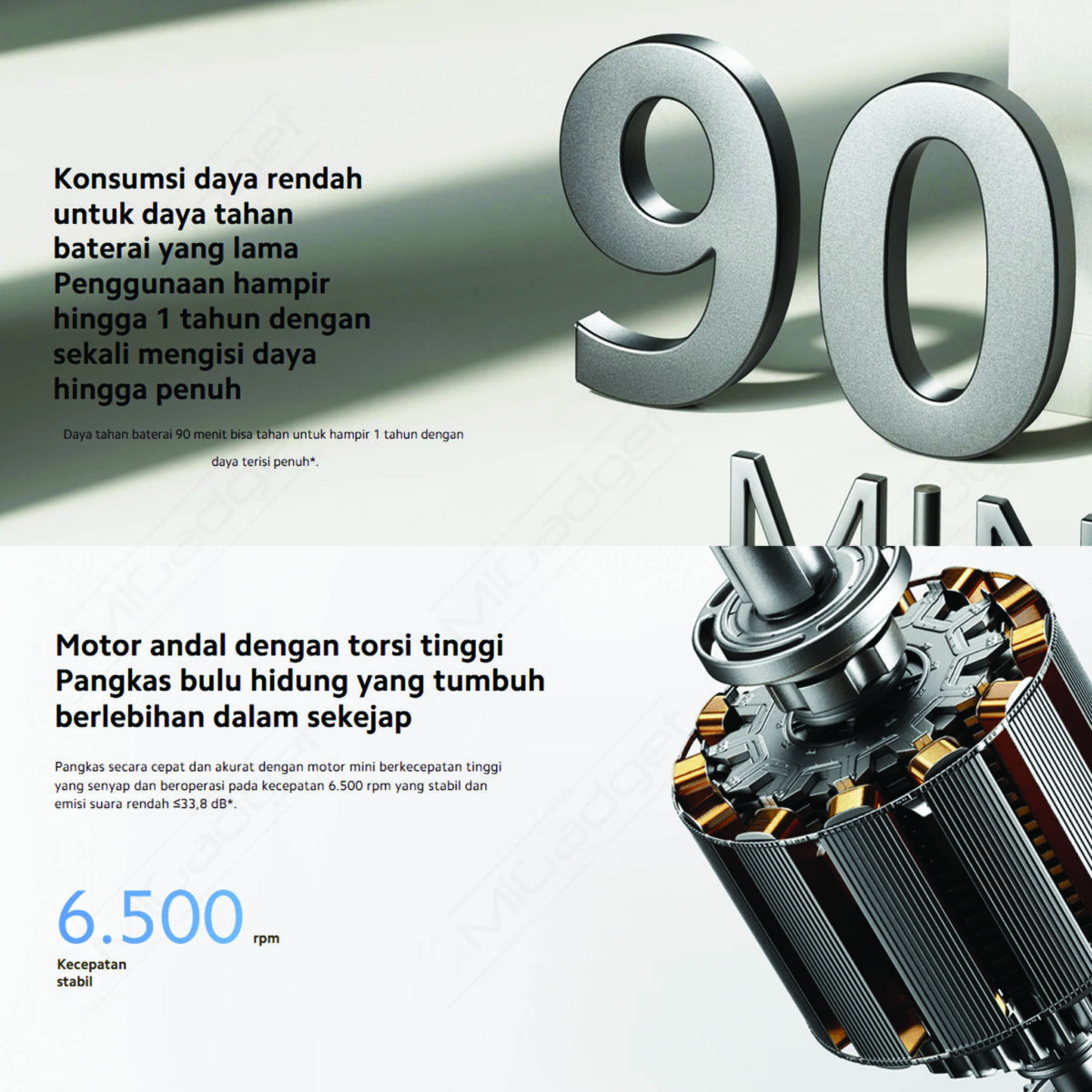 Xiaomi Nose Hair Trimmer Alat Cukur Bulu Hidung Pria Wanita Elektrik Waterproof IPX5 Type-C - Image 5