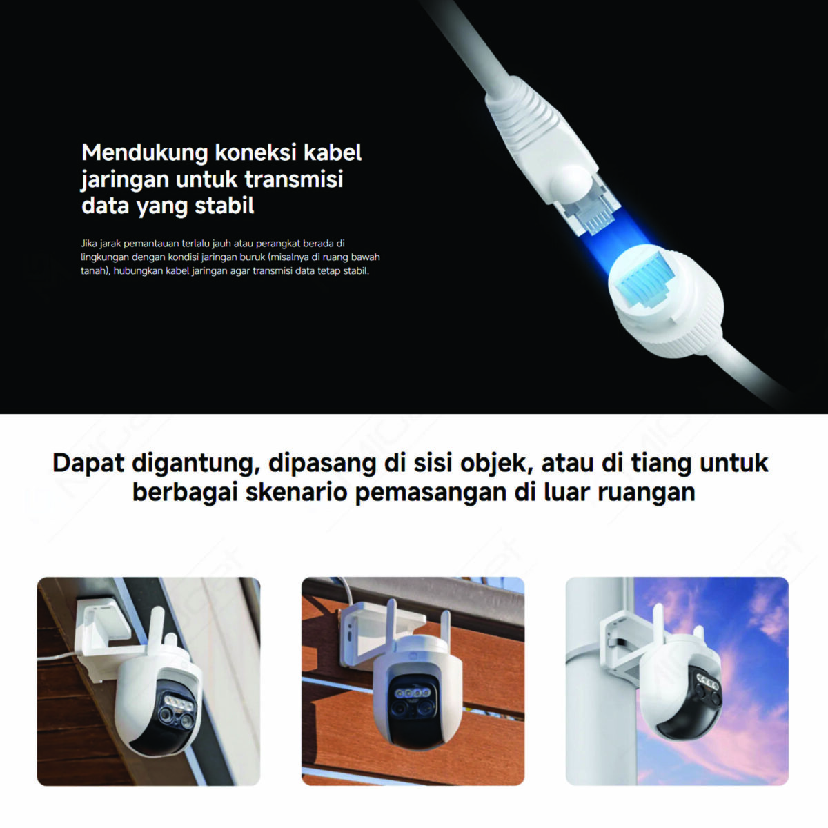 Xiaomi Outdoor Camera CW700S 2.5K Kamera CCTV Dual Lensa 4MP Night Vision Warna IP66 PTZ Deteksi AI - Image 6