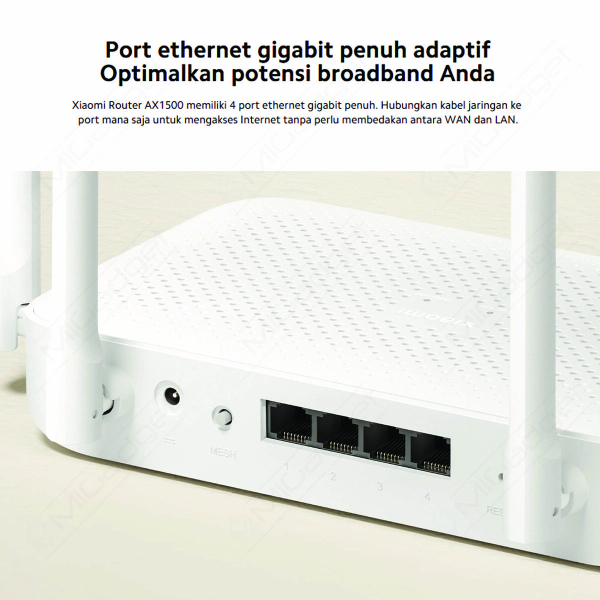 Xiaomi Router AX1500 Wi-Fi 6 Jaringan 1500 Mbps WiFi 6 Cepat Stabil Mesh Gigabit Wireless - Image 5