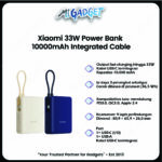 Xiaomi 33W Power Bank 10000mAh Integrated Cable Powerbank Fast Charging dengan Kabel USB-C - Image 3