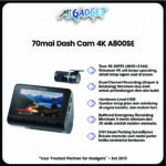 70mai Dash Cam 4K A800SE Dual Camera HDR GPS ADAS Parking Mode Night Vision - Image 3