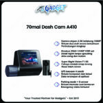 70mai Dash Cam A410 2.5K HDR GPS Dual Kamera Mobil Depan Belakang - Image 3