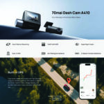 70mai Dash Cam A410 2.5K HDR GPS Dual Kamera Mobil Depan Belakang - Image 4