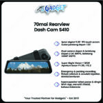 70mai Rearview Dash Cam S410 Spion Digital 9.35” Dual Camera 2.5K 1080P Night Vision - Image 3