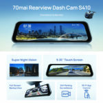70mai Rearview Dash Cam S410 Spion Digital 9.35” Dual Camera 2.5K 1080P Night Vision - Image 4