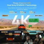 70mai T800 Dashcam 3 Kamera 4K Sony Starvis 2 GPS ADAS WiFi Depan Dalam Belakang - Image 5