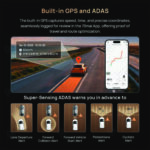 70mai T800 Dashcam 3 Kamera 4K Sony Starvis 2 GPS ADAS WiFi Depan Dalam Belakang - Image 9