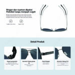 Xiaomi Nylon Polarized Sunglasses UV400 Kacamata Aviator Anti Silau Anti UV Pria Wanita - Image 6